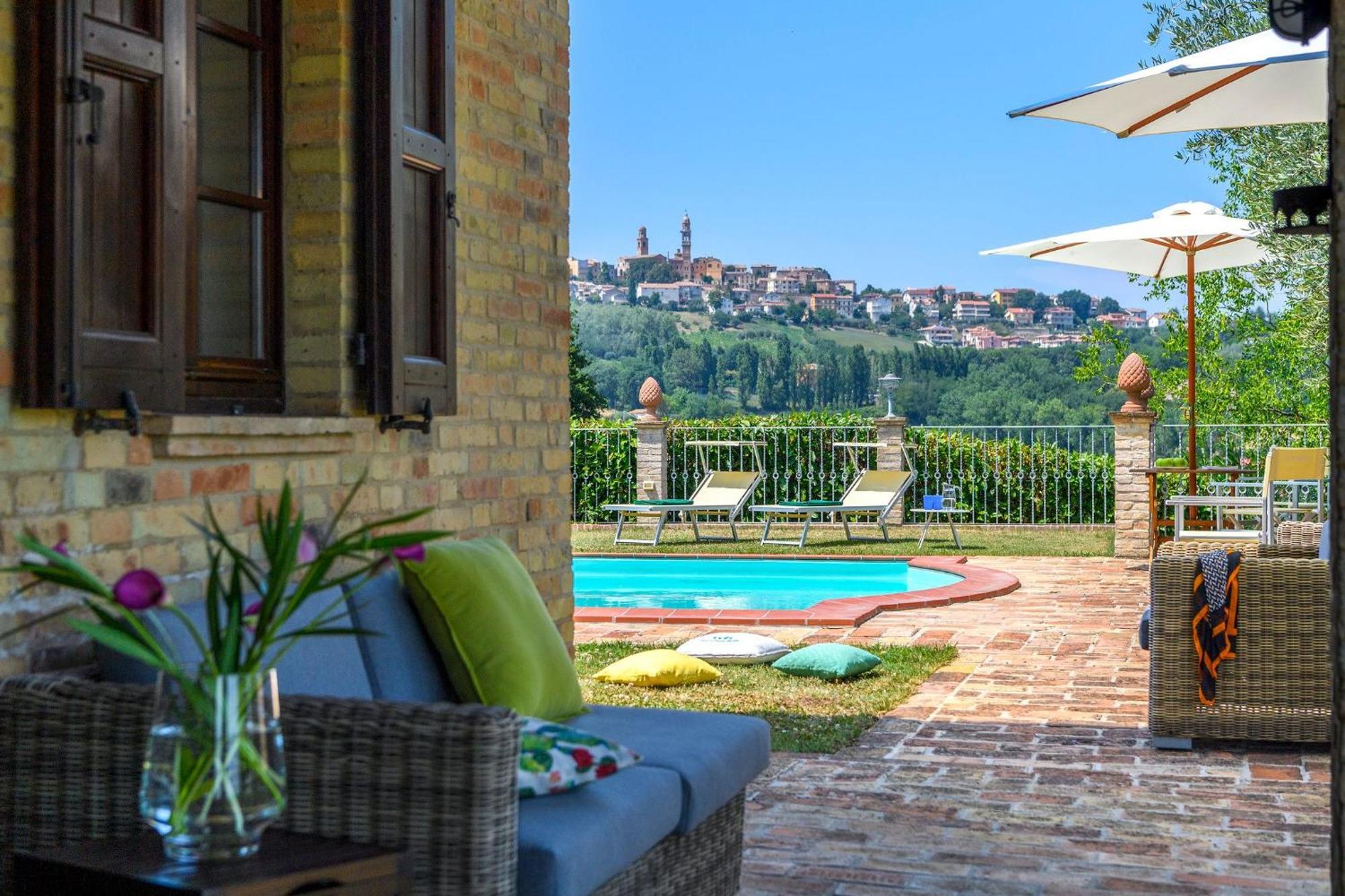 La Girolima, Marchferienhaeuser Villa Mondavio Exterior foto